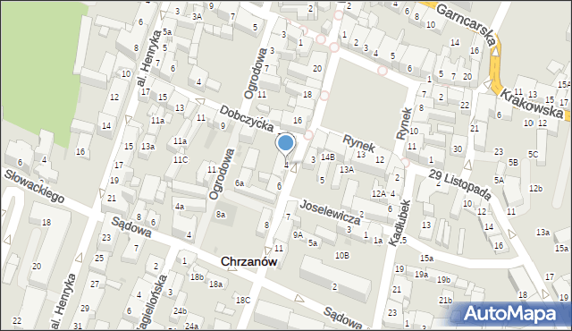 Chrzanów, Świętokrzyska, 4, mapa Chrzanów