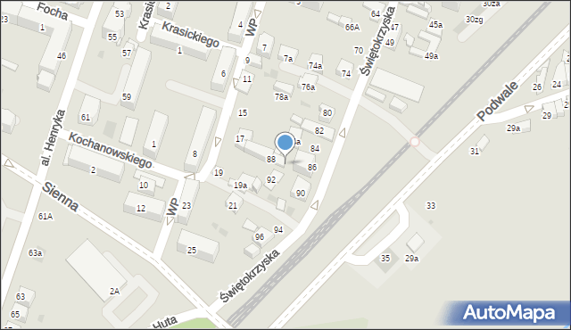 Chrzanów, Świętokrzyska, 88A, mapa Chrzanów