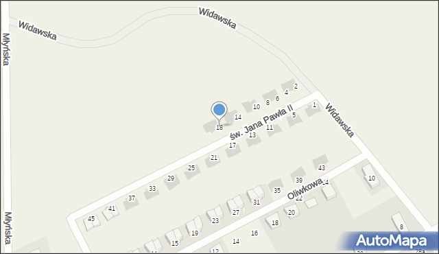 Chrząstawa Wielka, św. Jana Pawła II, 18, mapa Chrząstawa Wielka