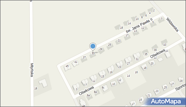 Chrząstawa Wielka, św. Jana Pawła II, 33, mapa Chrząstawa Wielka