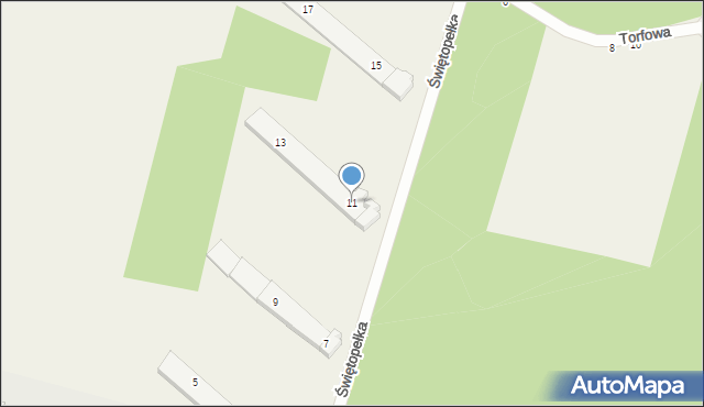 Chwaszczyno, Świętopełka, 11, mapa Chwaszczyno
