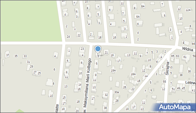 Ciechanów, św. Maksymiliana Marii Kolbego, 3, mapa Ciechanów