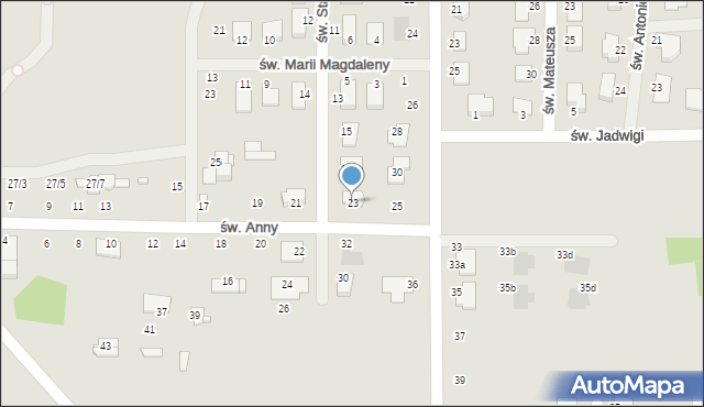 Ciechanów, św. Anny, 23, mapa Ciechanów