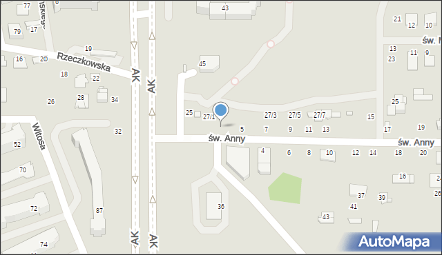 Ciechanów, św. Anny, 3, mapa Ciechanów
