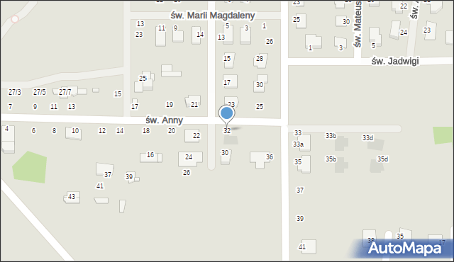 Ciechanów, św. Anny, 32, mapa Ciechanów