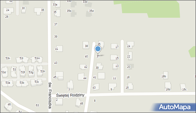 Ciechanów, św. Antoniego, 37, mapa Ciechanów