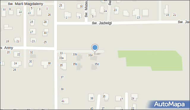 Ciechanów, św. Franciszka, 33e, mapa Ciechanów