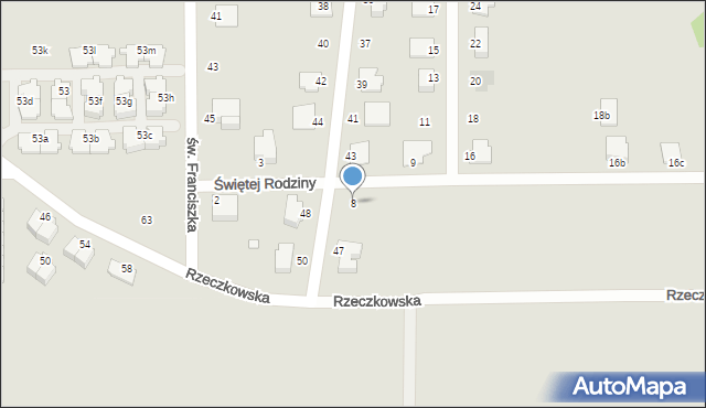 Ciechanów, Świętej Rodziny, 8, mapa Ciechanów