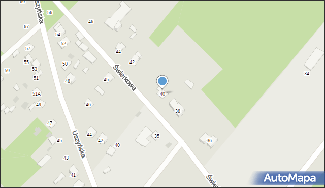 Ciechanowiec, Świerkowa, 40, mapa Ciechanowiec