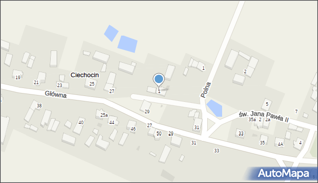 Ciechocin, św. Jana Pawła II, 1, mapa Ciechocin