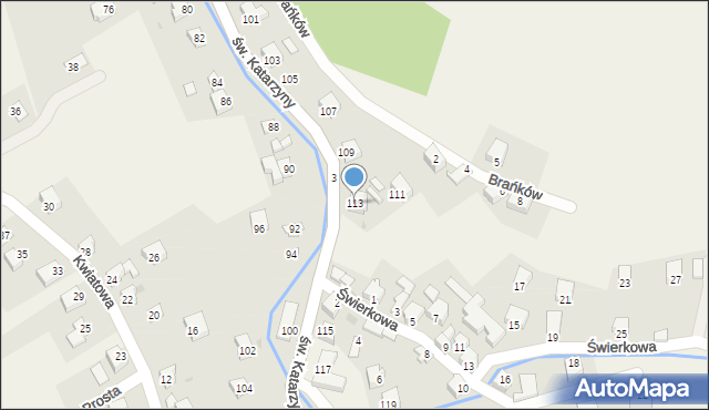 Cięcina, św. Katarzyny, 113, mapa Cięcina