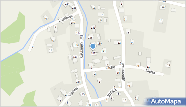 Cięcina, św. Katarzyny, 143, mapa Cięcina