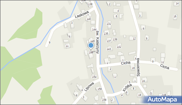 Cięcina, św. Katarzyny, 148, mapa Cięcina