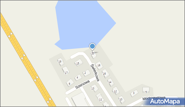 Cieplewo, Świerkowa, 20, mapa Cieplewo