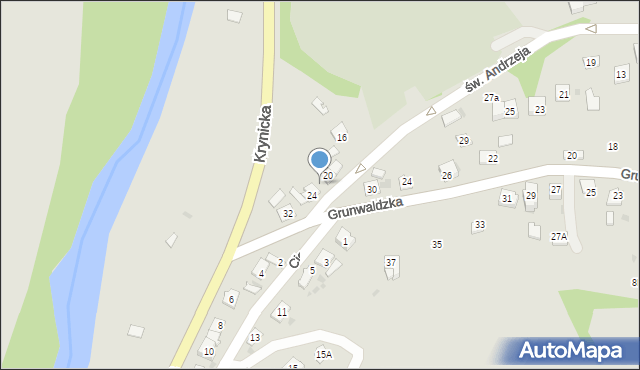 Ciężkowice, św. Andrzeja, 22, mapa Ciężkowice