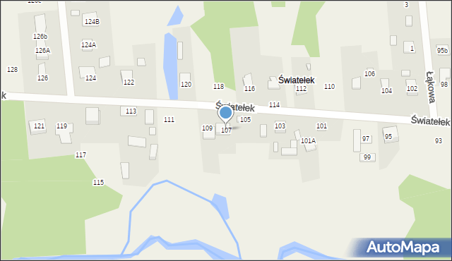 Ćmińsk, Światełek, 107, mapa Ćmińsk
