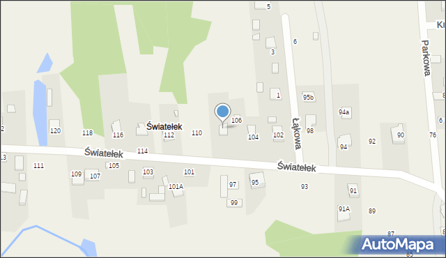 Ćmińsk, Światełek, 108, mapa Ćmińsk