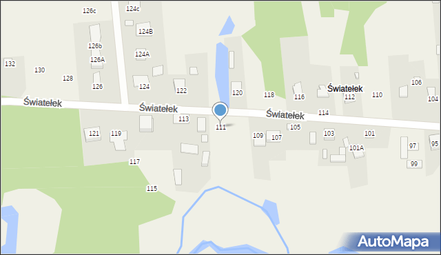 Ćmińsk, Światełek, 111, mapa Ćmińsk