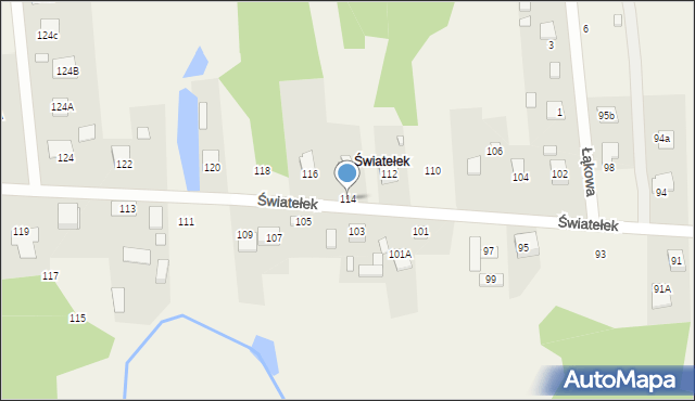 Ćmińsk, Światełek, 114, mapa Ćmińsk