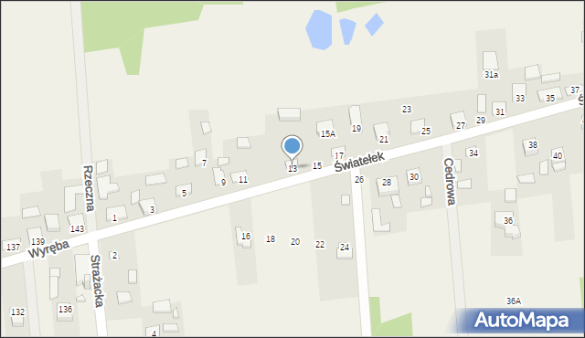 Ćmińsk, Światełek, 13, mapa Ćmińsk