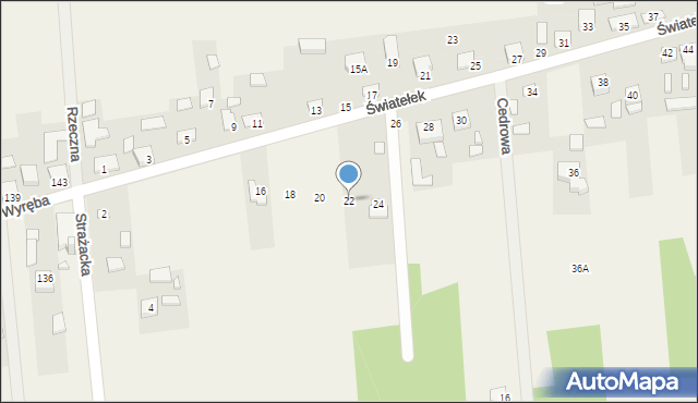 Ćmińsk, Światełek, 22, mapa Ćmińsk