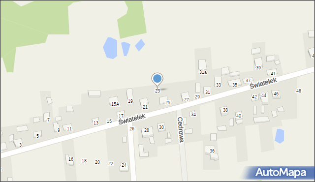 Ćmińsk, Światełek, 23, mapa Ćmińsk