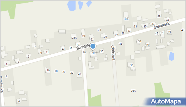Ćmińsk, Światełek, 28, mapa Ćmińsk
