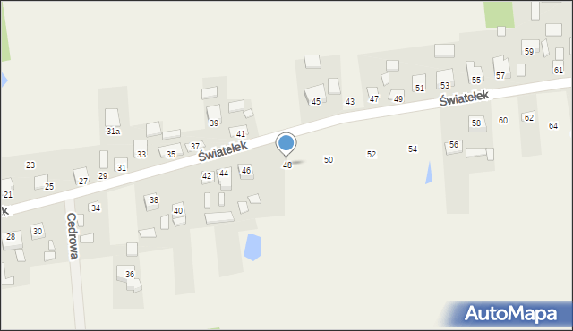 Ćmińsk, Światełek, 48, mapa Ćmińsk