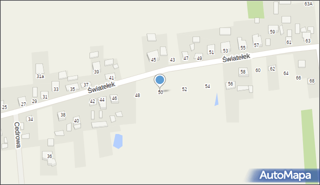 Ćmińsk, Światełek, 50, mapa Ćmińsk