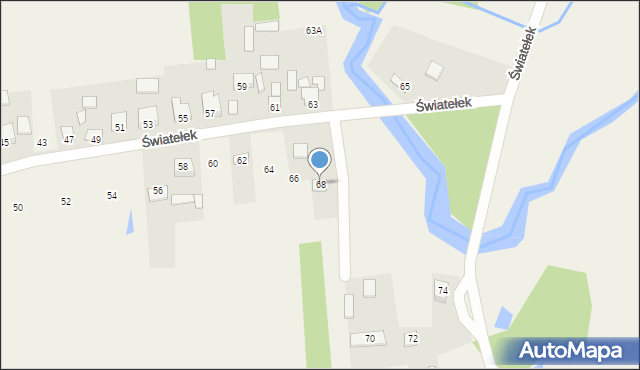 Ćmińsk, Światełek, 68, mapa Ćmińsk