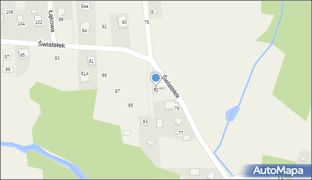 Ćmińsk, Światełek, 81, mapa Ćmińsk