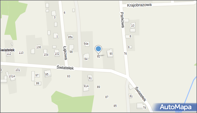 Ćmińsk, Światełek, 92, mapa Ćmińsk