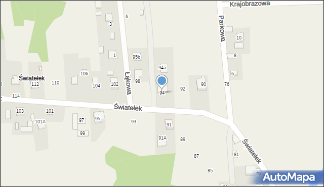 Ćmińsk, Światełek, 94, mapa Ćmińsk