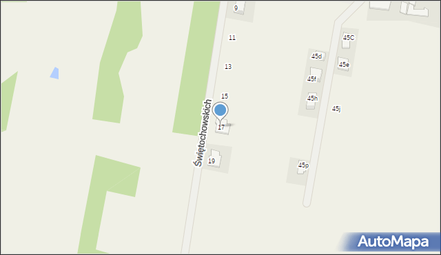 Cyganka, Świętochowskich, 17, mapa Cyganka
