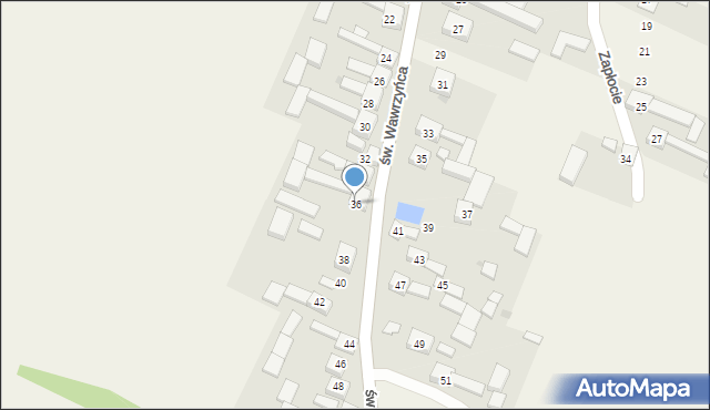 Cynków, św. Wawrzyńca, 36, mapa Cynków