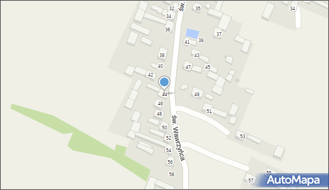 Cynków, św. Wawrzyńca, 44, mapa Cynków