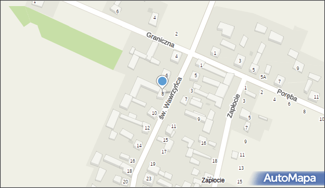 Cynków, św. Wawrzyńca, 8, mapa Cynków