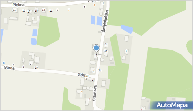 Czarna Wieś Kościelna, Świętojańska, 2, mapa Czarna Wieś Kościelna