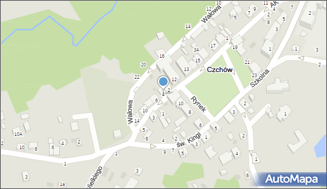 Czchów, św. Królowej Jadwigi, 4, mapa Czchów
