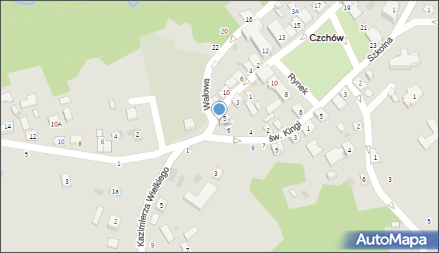 Czchów, św. Królowej Jadwigi, 7, mapa Czchów