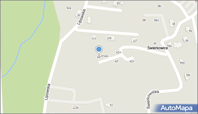 Czechowice-Dziedzice, Świerkowicka, 42j, mapa Czechowic-Dziedzic