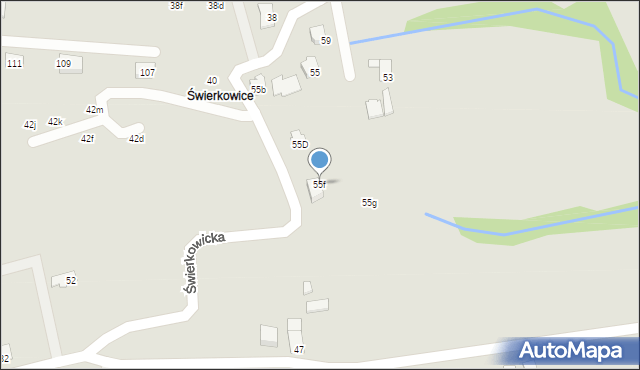 Czechowice-Dziedzice, Świerkowicka, 55f, mapa Czechowic-Dziedzic