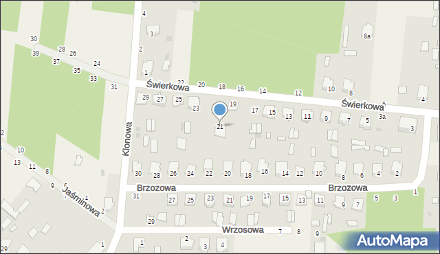 Czeremcha, Świerkowa, 21, mapa Czeremcha