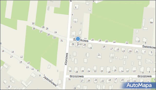 Czeremcha, Świerkowa, 27, mapa Czeremcha