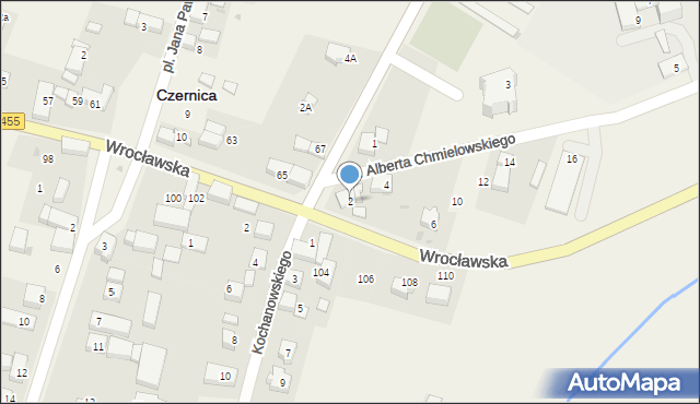 Czernica, św. Brata Alberta Chmielowskiego, 2, mapa Czernica