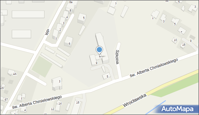 Czernica, św. Brata Alberta Chmielowskiego, 7, mapa Czernica