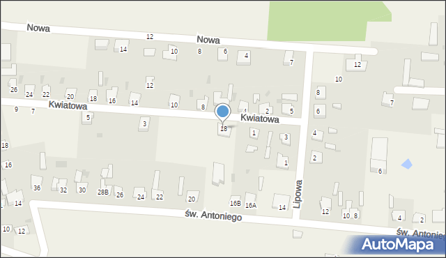 Czerniewice, św. Antoniego, 18, mapa Czerniewice