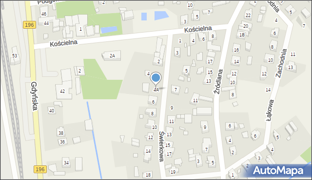 Czerwonak, Świerkowa, 4A, mapa Czerwonak