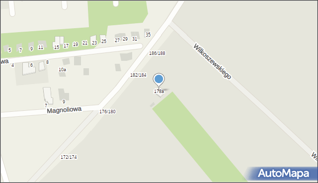 Częstochowa, św. Brata Alberta, 178a, mapa Częstochowy