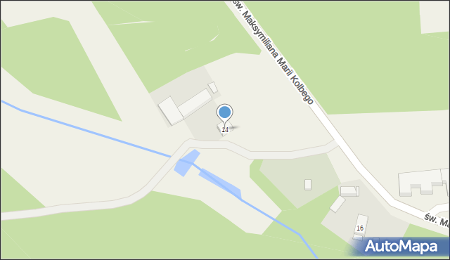 Czmoniec, św. Maksymiliana Marii Kolbego, 14, mapa Czmoniec